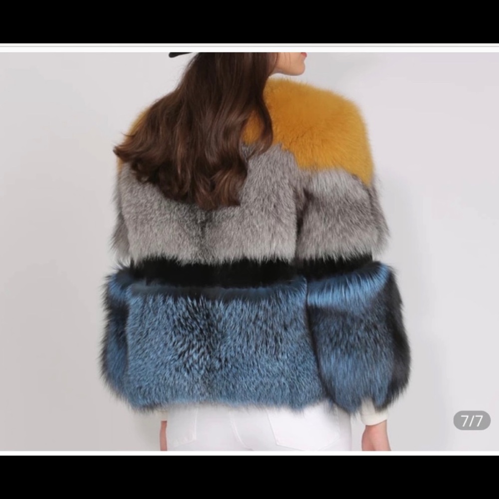 Real fur fox jacket. Med to large size